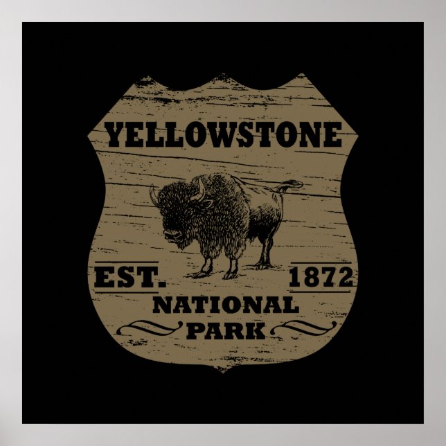 Yellowstone nationalpark  poster (Framsidan)