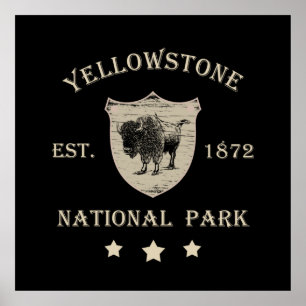Yellowstone nationalpark poster
