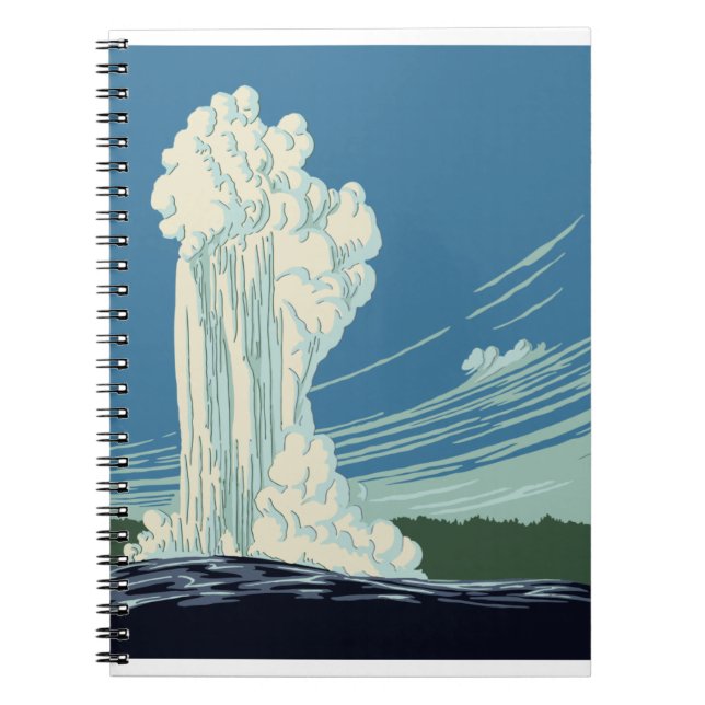 Yellowstone nationalpark Poster Anteckningsbok (Framsidan)