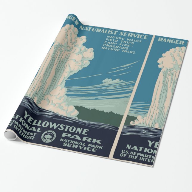 Yellowstone nationalpark presentpapper (Utrullad)