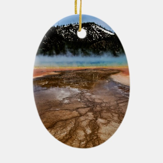YELLOWSTONE NATIONALPARK, PRISMATIC TUSEN DOLLAR JULGRANSPRYDNAD KERAMIK (Baksidan)