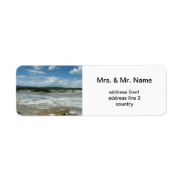 Yellowstone nationalpark returadress etikett