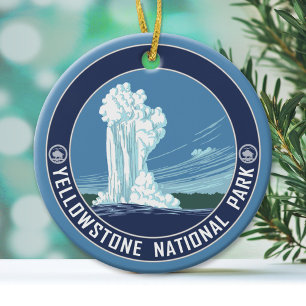 Yellowstone nationalpark Souvenir Julgransprydnad Keramik