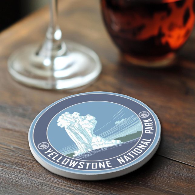 Yellowstone nationalpark Souvenir Underlägg Sandsten (Sandstone Coaster)