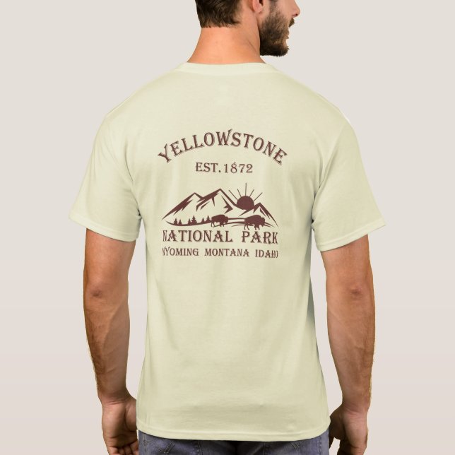 Yellowstone nationalpark t shirt (Baksida)