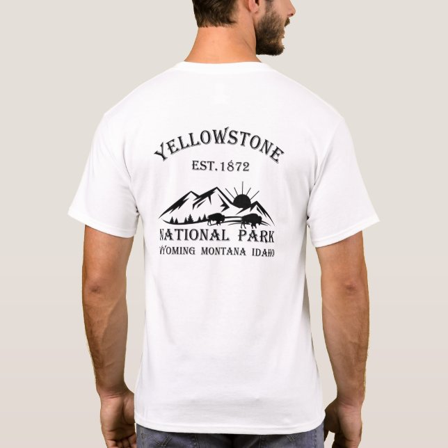 Yellowstone nationalpark t shirt (Baksida)