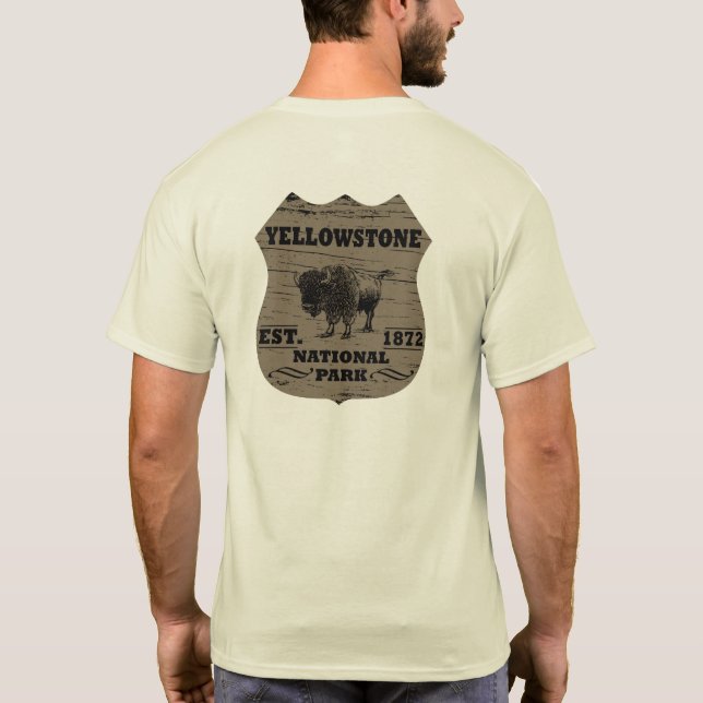 Yellowstone nationalpark t shirt (Baksida)