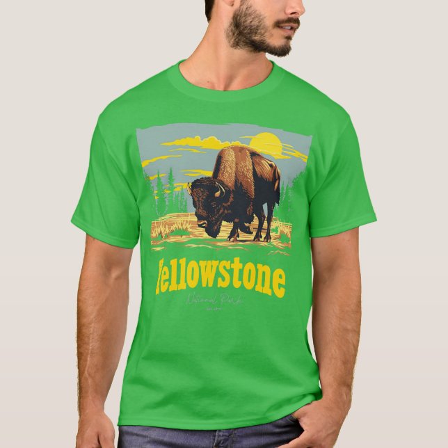 Yellowstone nationalpark t shirt (Framsida)