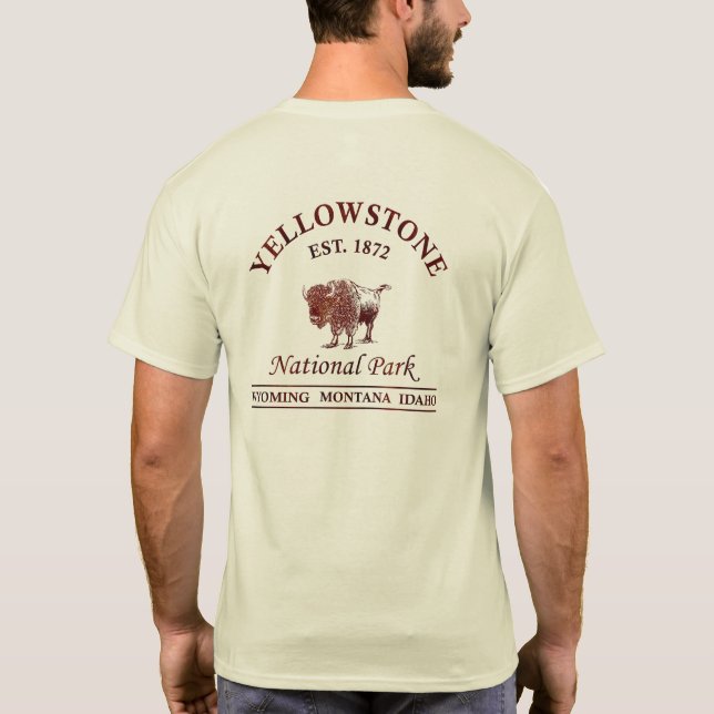 Yellowstone nationalpark t shirt (Baksida)