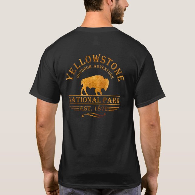 Yellowstone nationalpark t shirt (Baksida)