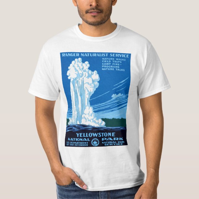 Yellowstone nationalpark tee shirt (Framsida)