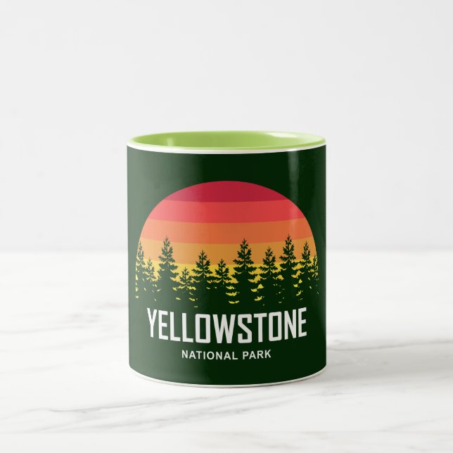 Yellowstone nationalpark Två-Tonad mugg (Center)