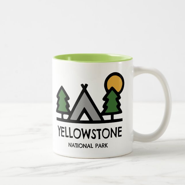 Yellowstone nationalpark Två-Tonad mugg (Höger)
