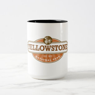 Yellowstone nationalpark Två-Tonad mugg