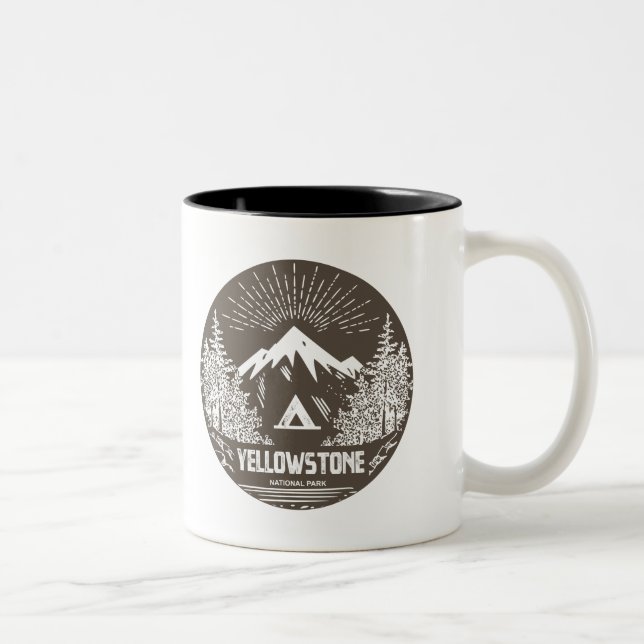 Yellowstone nationalpark Två-Tonad mugg (Höger)