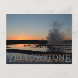 Yellowstone nationalpark Underbar Fontän Geyser Vykort