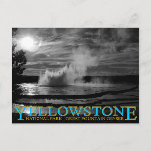 Yellowstone nationalpark Underbar Fontän Geyser Vykort