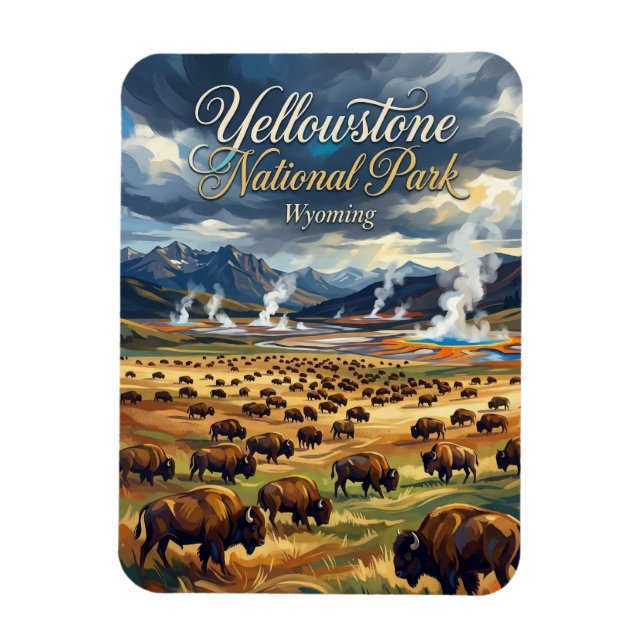 Yellowstone nationalpark USA Magnet (Vertikal)