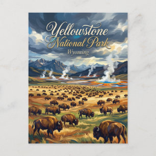 Yellowstone nationalpark USA Vykort