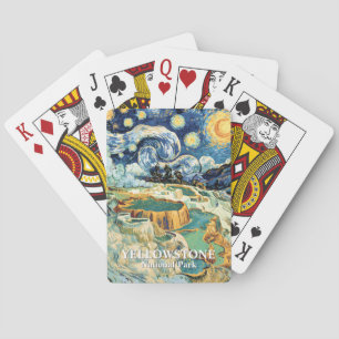 Yellowstone Nationalpark Varmkällor Van Gogh Konst Casinokort