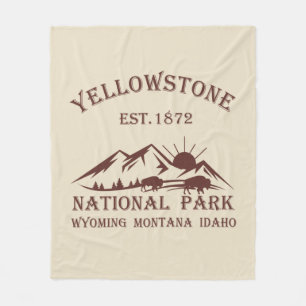 Yellowstone Nationalpark Vintage Fleecefilt