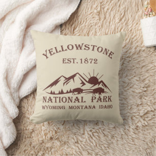 Yellowstone Nationalpark Vintage Kudde