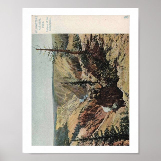 Yellowstone nationalpark, Vintage Poster (Framsidan)