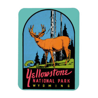 Yellowstone nationalpark Vintage resor flexibel Magnet