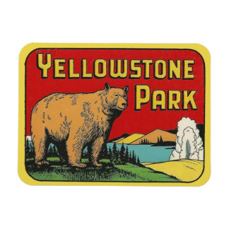 Yellowstone nationalpark Vintage resor Magnet