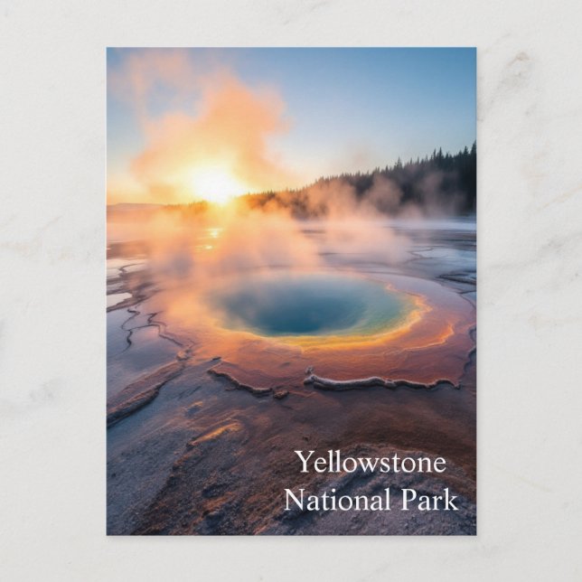 Yellowstone nationalpark vykort (Framsida)