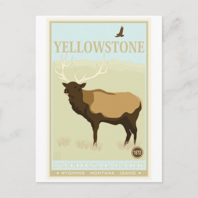 Yellowstone nationalpark vykort (Framsida)