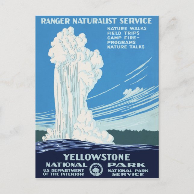 Yellowstone nationalpark vykort (Framsida)