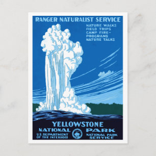 Yellowstone nationalpark vykort