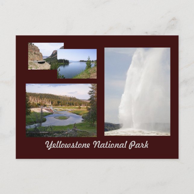 Yellowstone nationalpark vykort (Framsida)