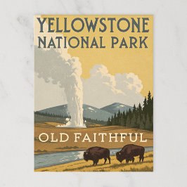 Yellowstone nationalpark vykort