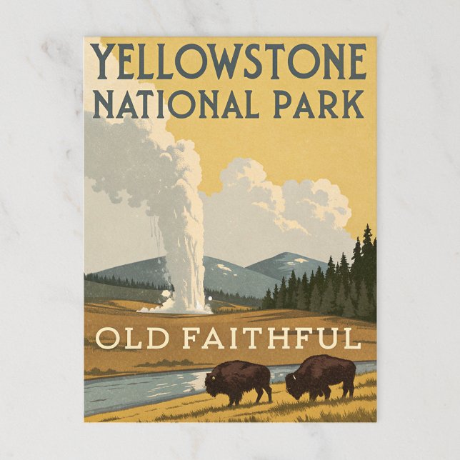Yellowstone nationalpark vykort (Skapare uppladdad)
