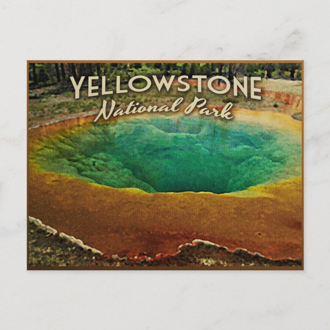 Yellowstone nationalpark vykort (Framsida)