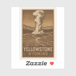 Yellowstone nationalpark Watersecure Vinyl Sticker Klistermärken