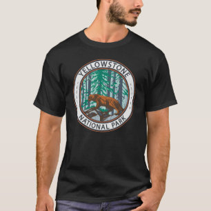 Yellowstone nationalpark Wolverine Circle T Shirt