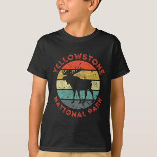 Yellowstone Nationalpark Wyoming Älg Vandring Vin T Shirt