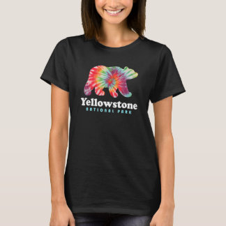 Yellowstone nationalpark Wyoming Bear Tie Dye Mana T Shirt