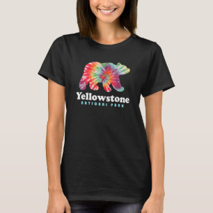 Yellowstone nationalpark Wyoming Bear Tie Dye Mana T Shirt