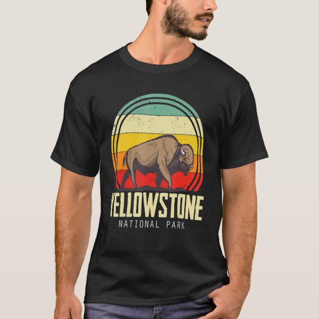 Yellowstone nationalpark Wyoming Camping Nature H T Shirt (Framsida)