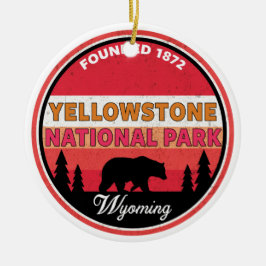 Yellowstone nationalpark Wyoming Julgransprydnad Keramik