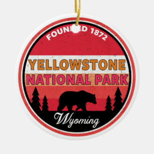 Yellowstone nationalpark Wyoming Julgransprydnad Keramik
