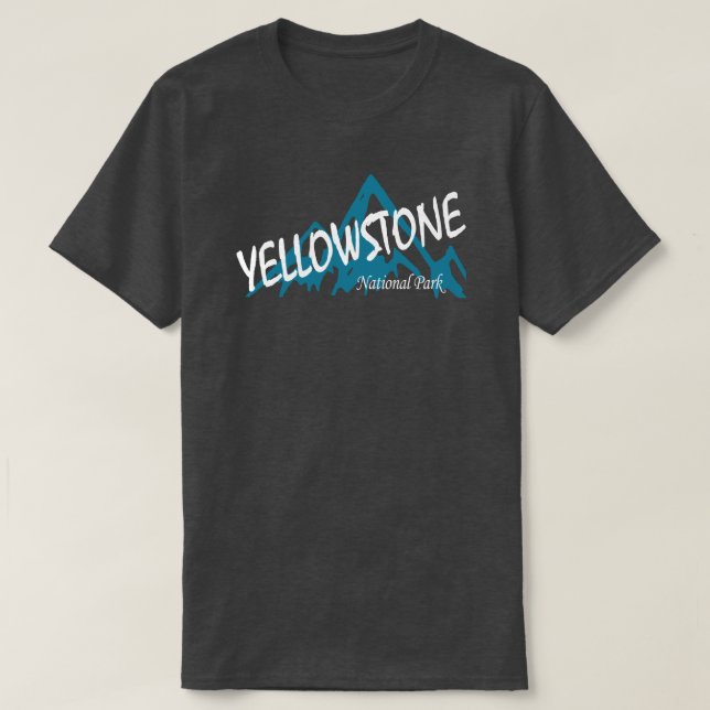 Yellowstone nationalpark Wyoming Montana Mountain T Shirt (Design framsida)