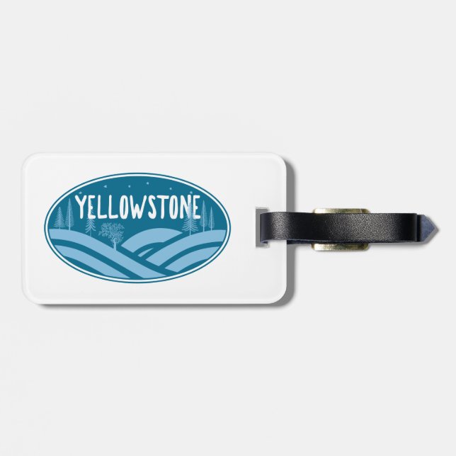 Yellowstone nationalpark Wyoming Montana utomhus Bagagebricka (Baksida Vågrät)