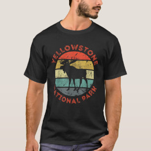 Yellowstone nationalpark Wyoming Moose Hiking Vin T Shirt