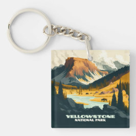 Yellowstone nationalpark Wyoming Mountains Retro