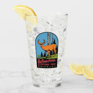 Yellowstone nationalpark Wyoming Pint Glass Glaskopp